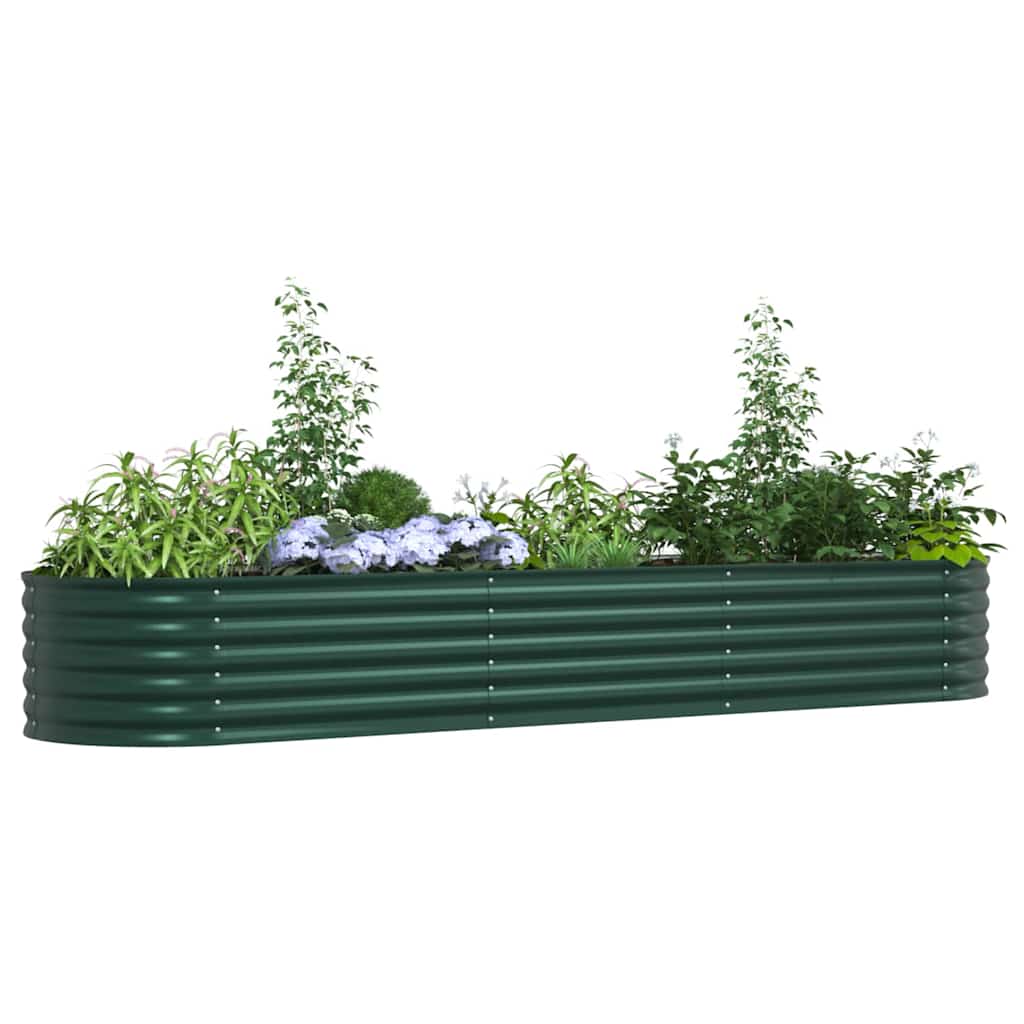 Hævet Bed Grøn 320 X 80 X 44 Cm Stål