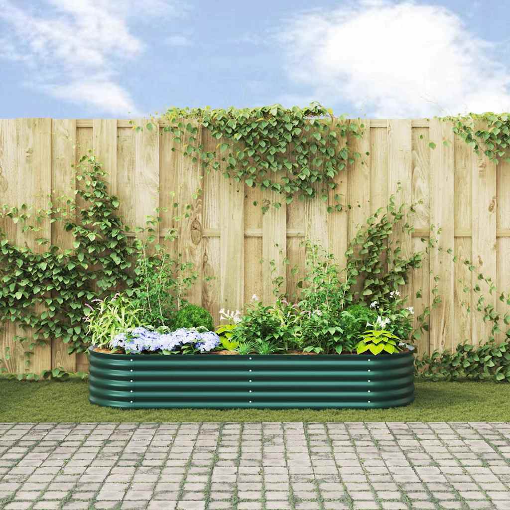 Hævet Bed Grøn 240 X 80 X 44 Cm Stål