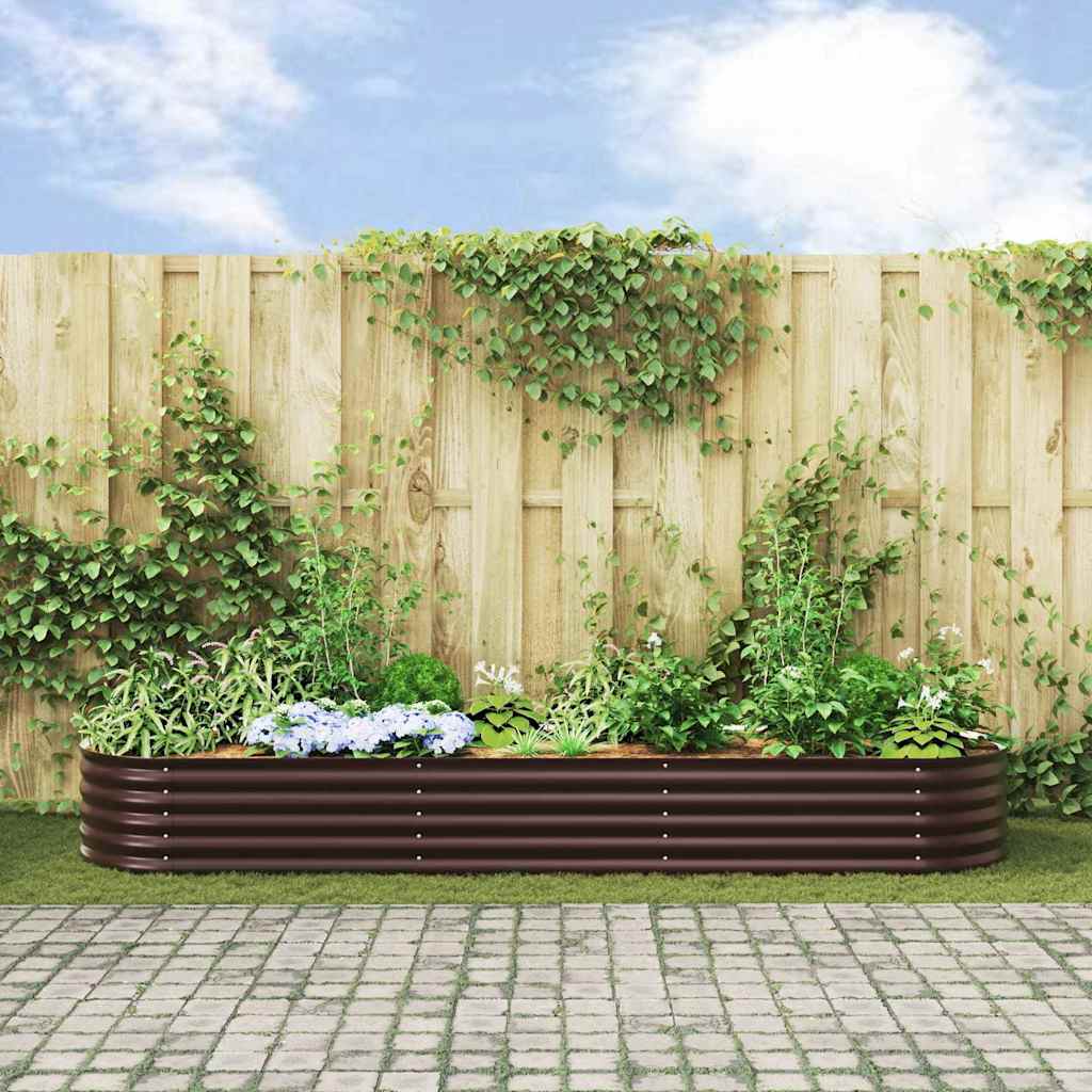 Hævet Bed Brun 320 X 80 X 44 Cm Stål