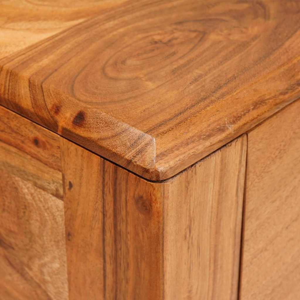 Konsolbord Med Skuffe Brun 110 X 30 X 80 Cm Massivt Akacietræ