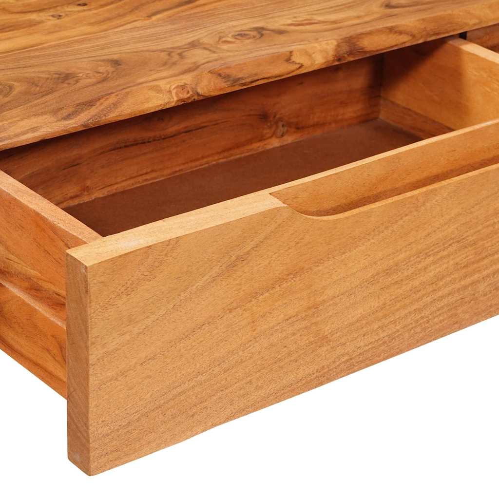 Konsolbord Med Skuffe Brun 110 X 30 X 80 Cm Massivt Akacietræ