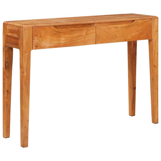 Konsolbord Med Skuffe Brun 110 X 30 X 80 Cm Massivt Akacietræ