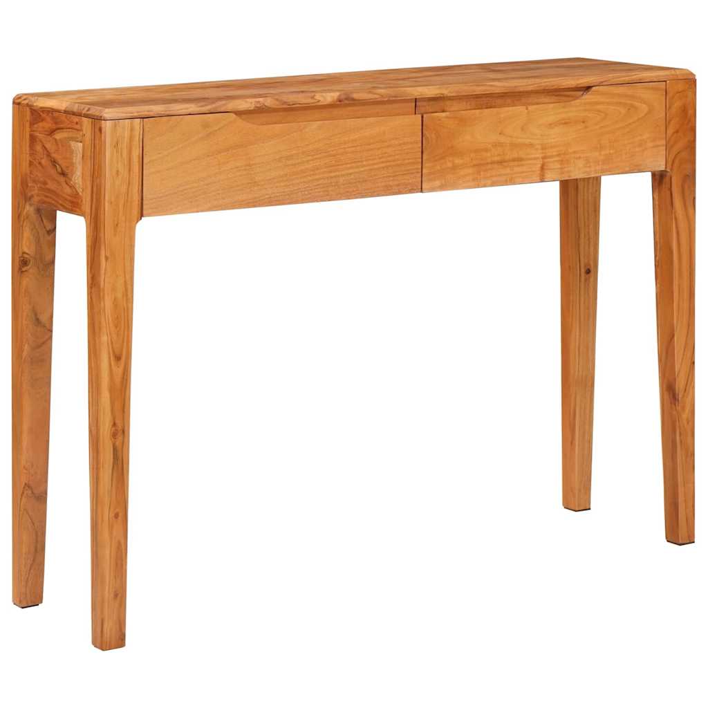 Konsolbord Med Skuffe Brun 110 X 30 X 80 Cm Massivt Akacietræ