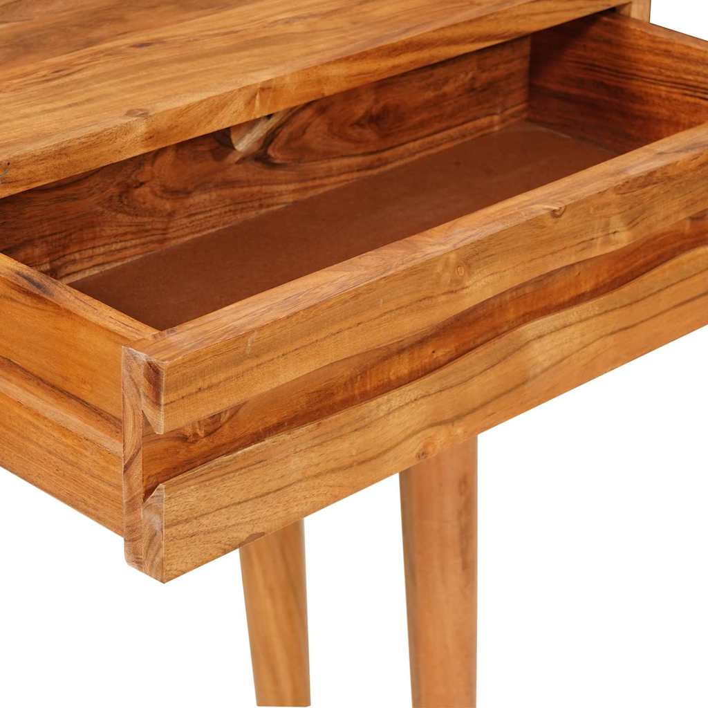 Konsolbord Med Skuffe Brun 110 X 30 X 80 Cm Massivt Akacietræ