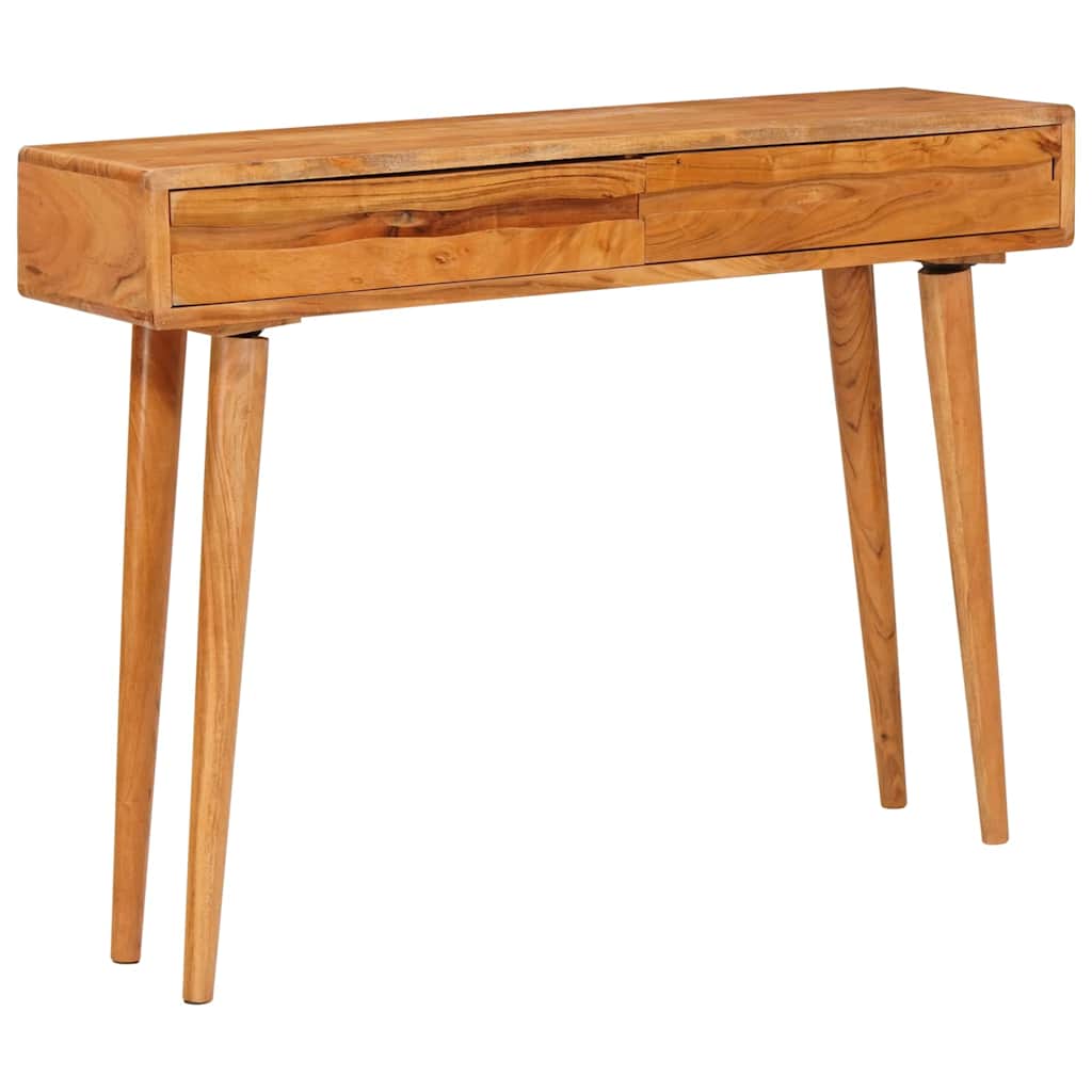 Konsolbord Med Skuffe Brun 110 X 30 X 80 Cm Massivt Akacietræ
