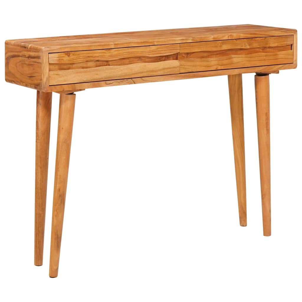 Konsolbord Med Skuffe Brun 110 X 30 X 80 Cm Massivt Akacietræ