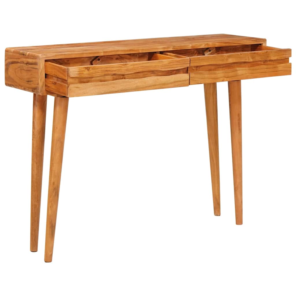 Konsolbord Med Skuffe Brun 110 X 30 X 80 Cm Massivt Akacietræ