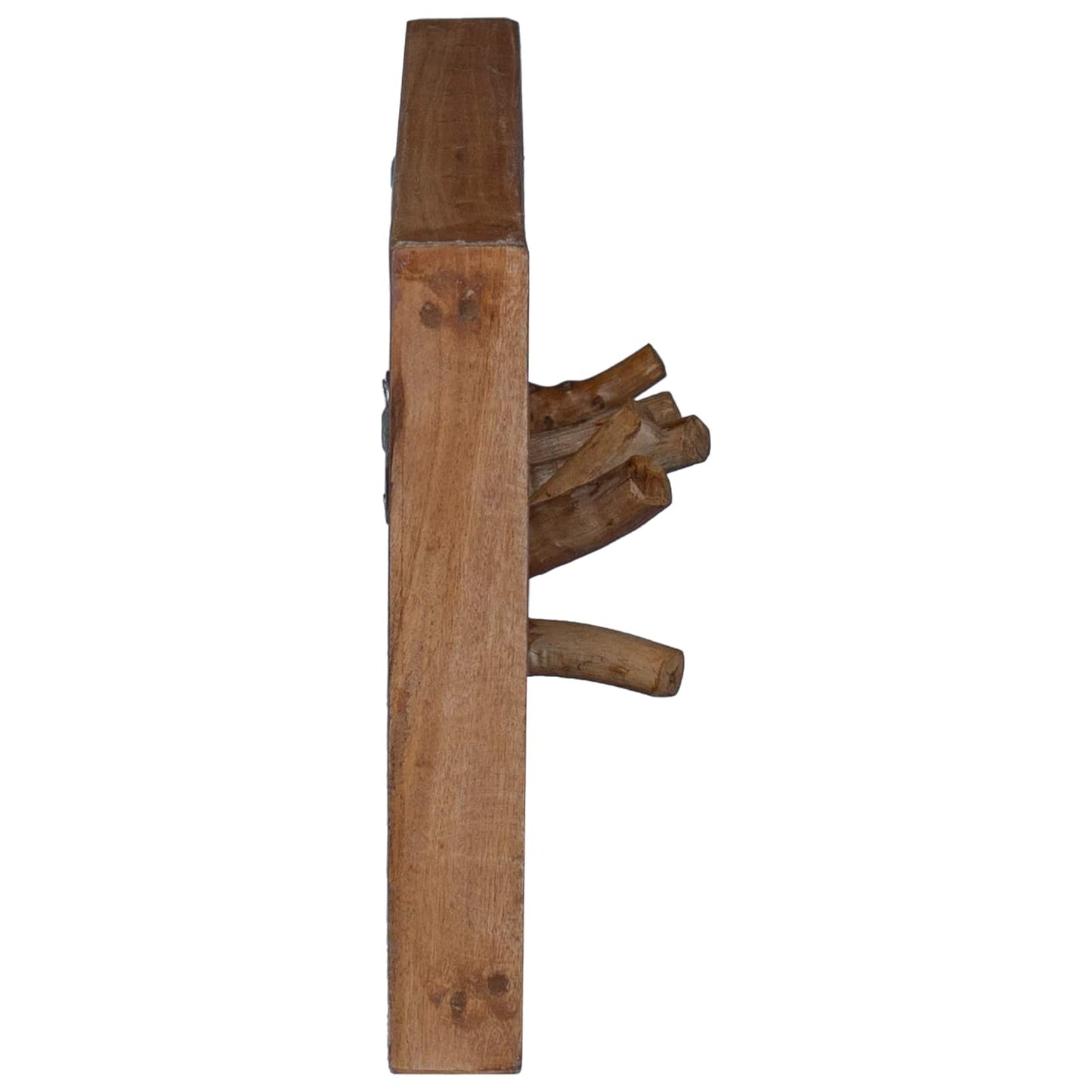 Frakkekrog Naturfarvet 50 X 10 X 25 Cm Massiv Mahogni