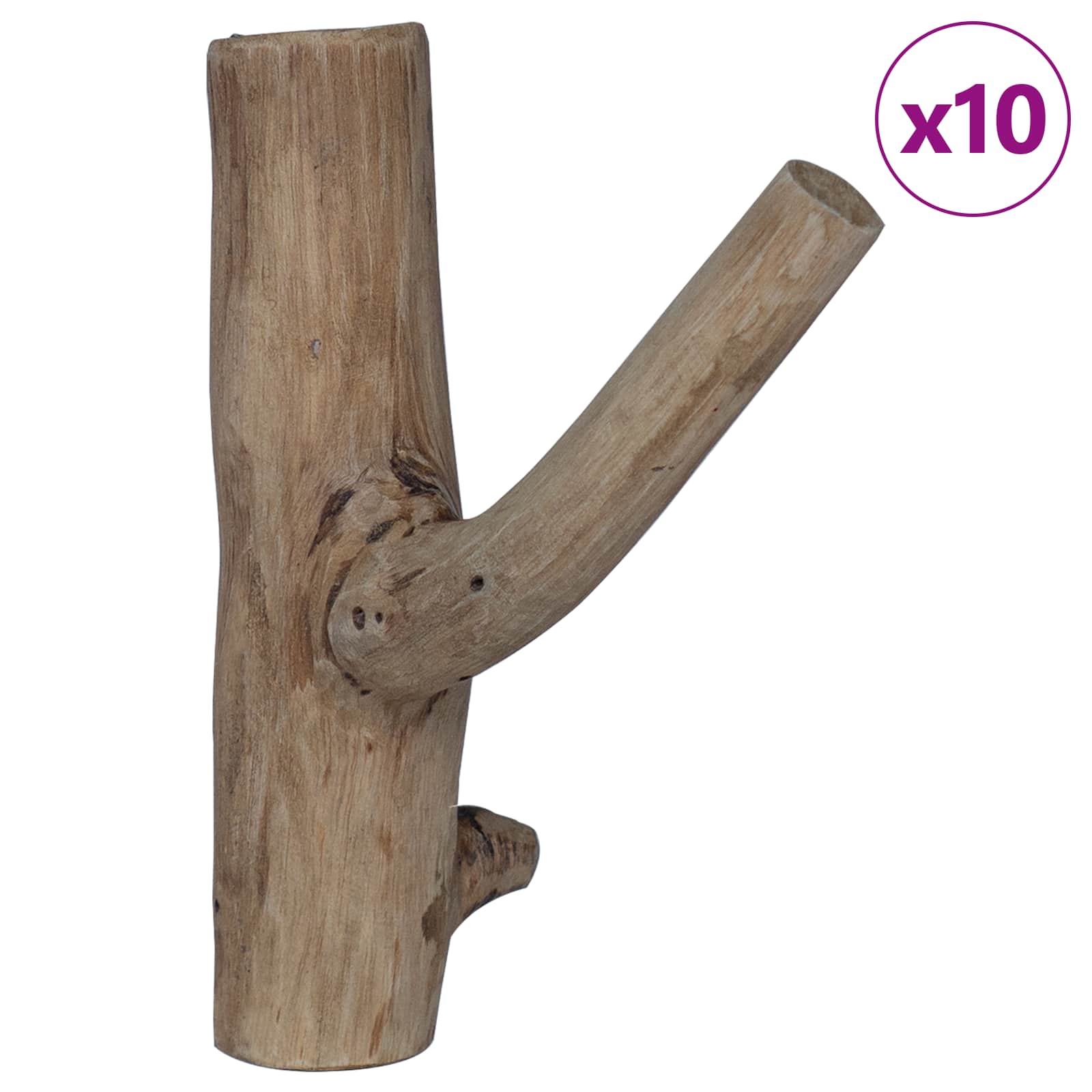 Krog Brun 4 X 4 X 14 Cm Solid Genbrugs Træ