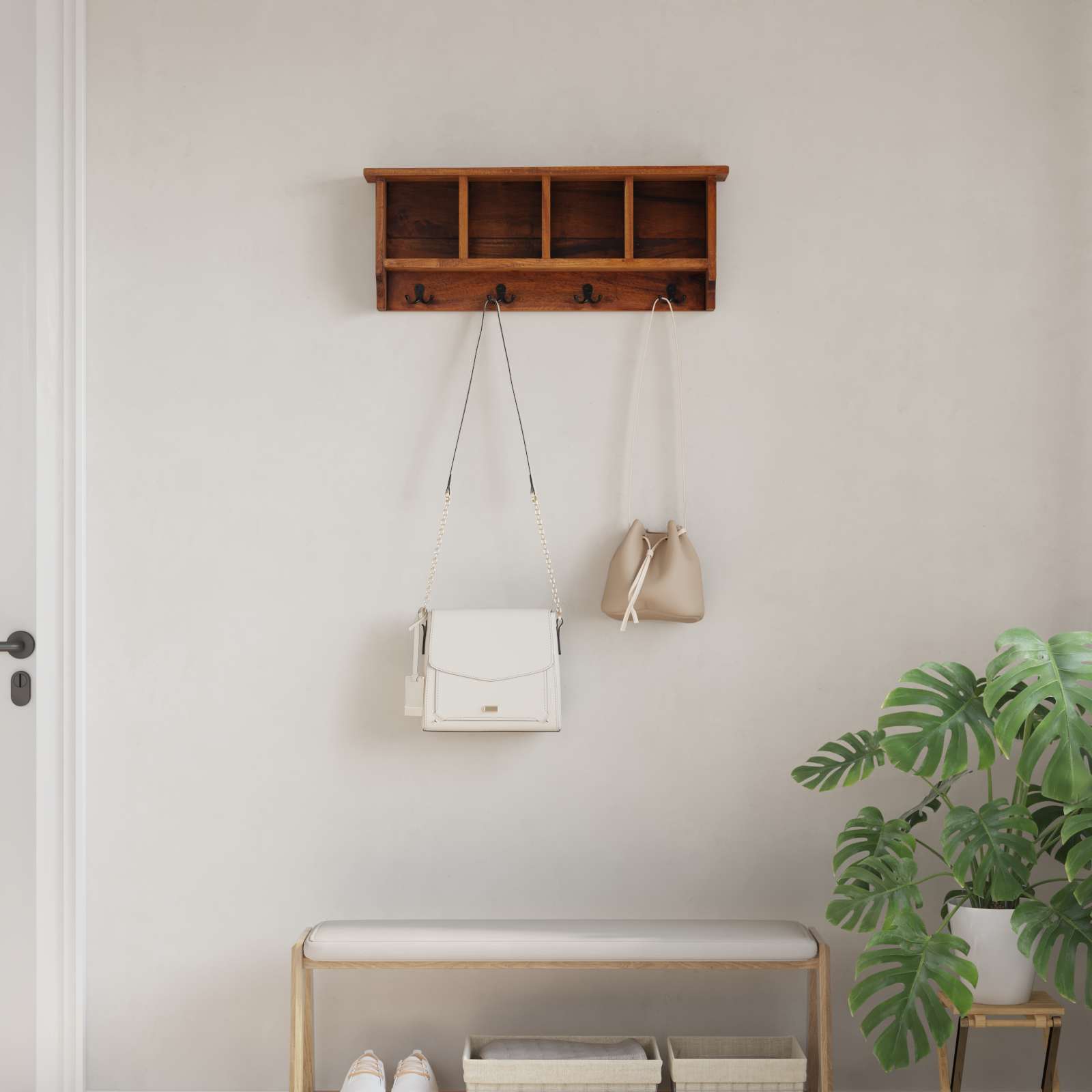 Bøjle Brun 70 X 11 X 27 Cm Massiv Mahogni