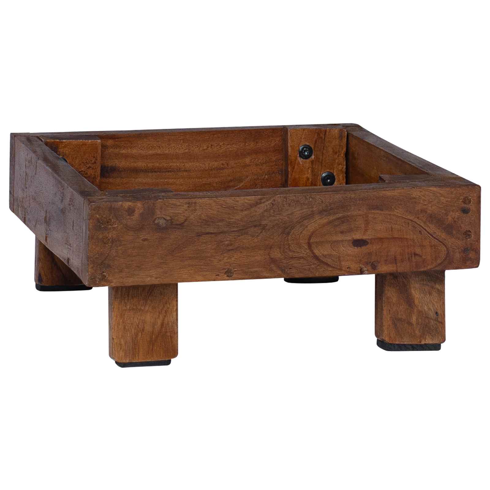 Planteholder 3 Pcs Brun Mahogni Træ