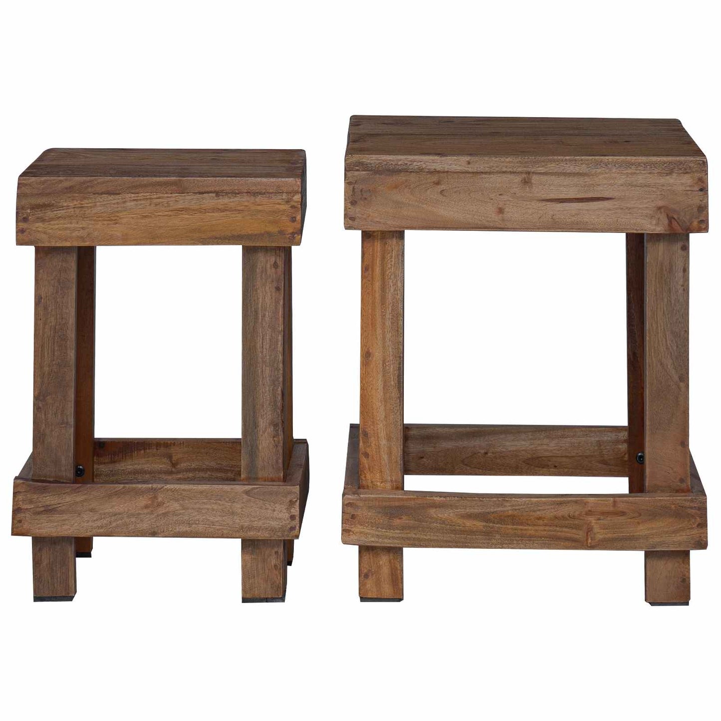 Planteholder 2 Pcs Brun 70 X 11 X 27 Cm Mahogni Træ