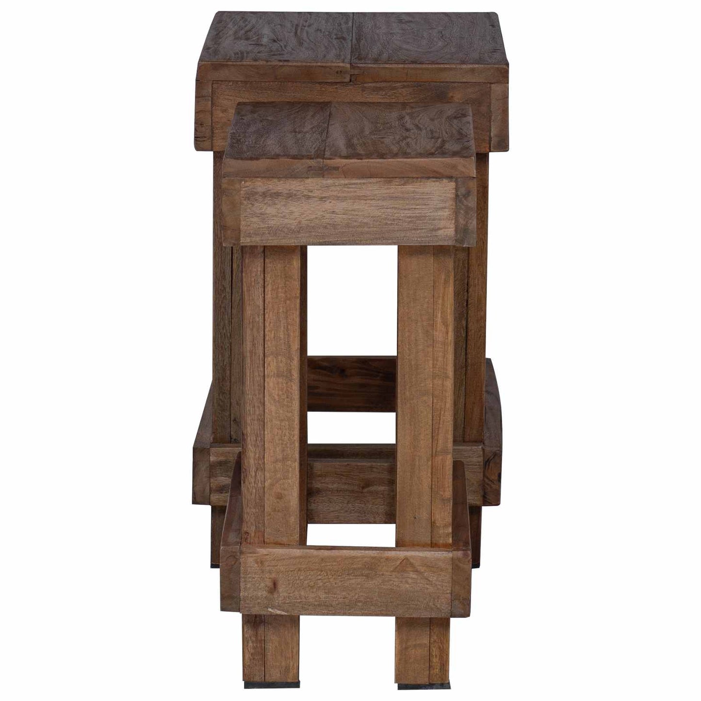 Planteholder 2 Pcs Brun 70 X 11 X 27 Cm Mahogni Træ