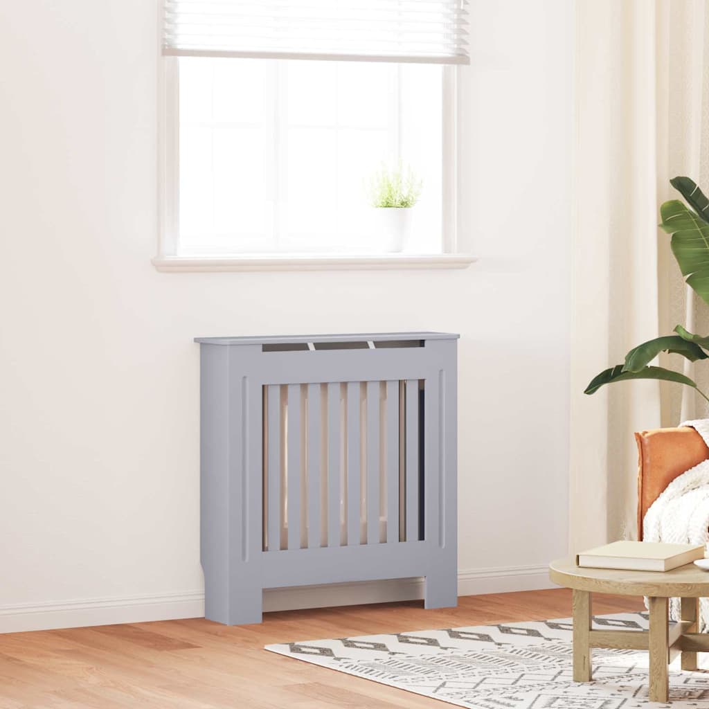 Radiatorcover Grå 78 X 19 X 81,5Cm Konstrueret Træ