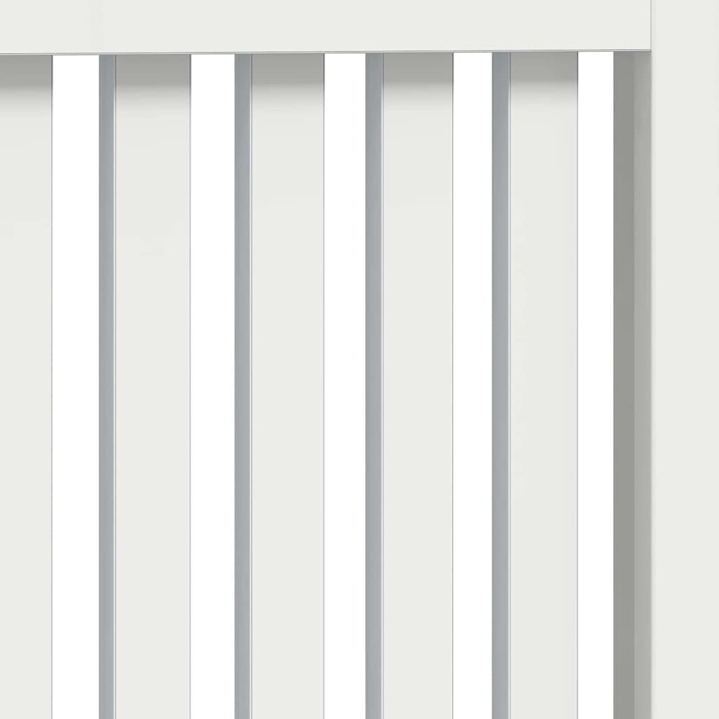 Radiatorcover Høj Gloss Hvid 172 X 19 X 81,5 Cm Konstrueret Træ