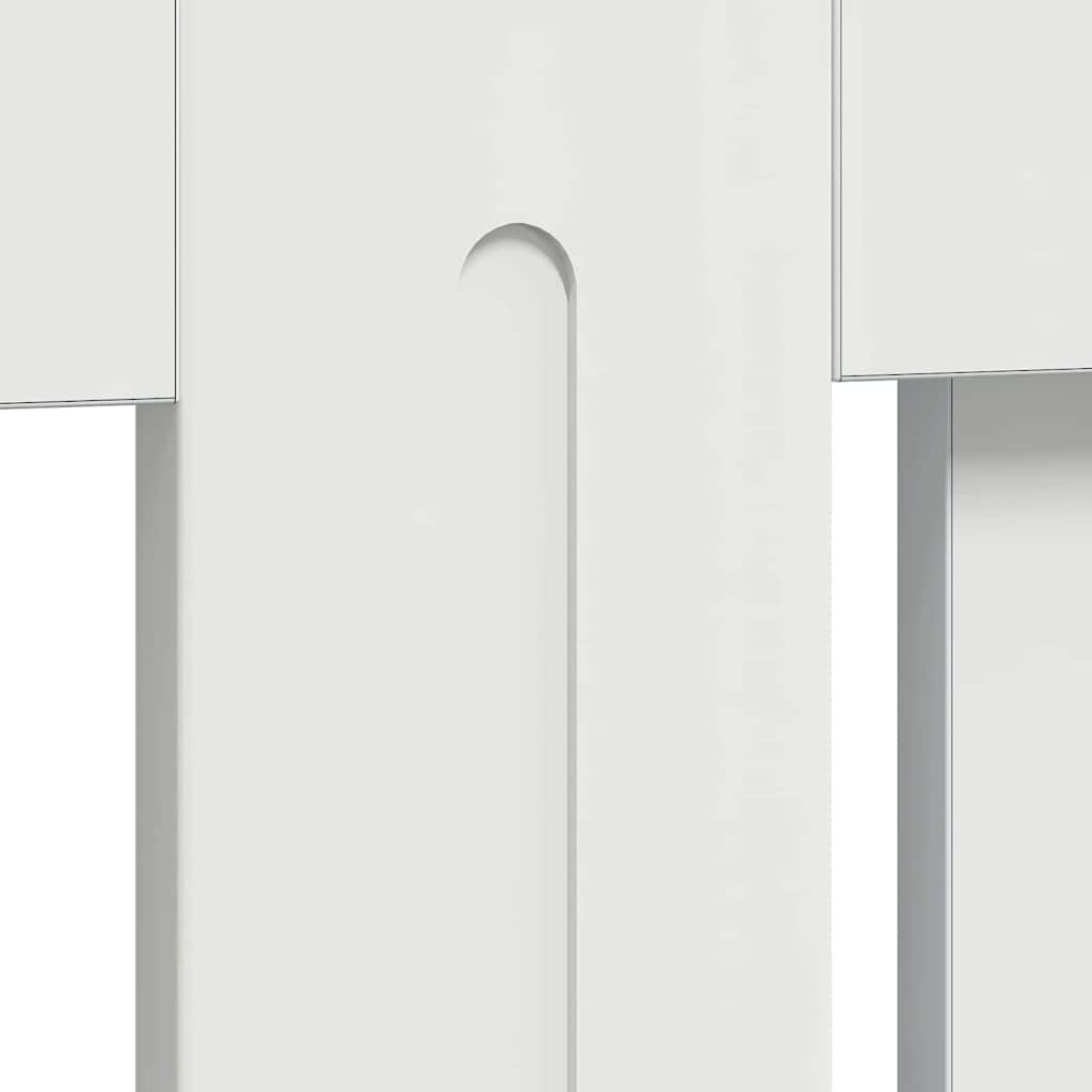 Radiatorcover Høj Gloss Hvid 172 X 19 X 81,5 Cm Konstrueret Træ