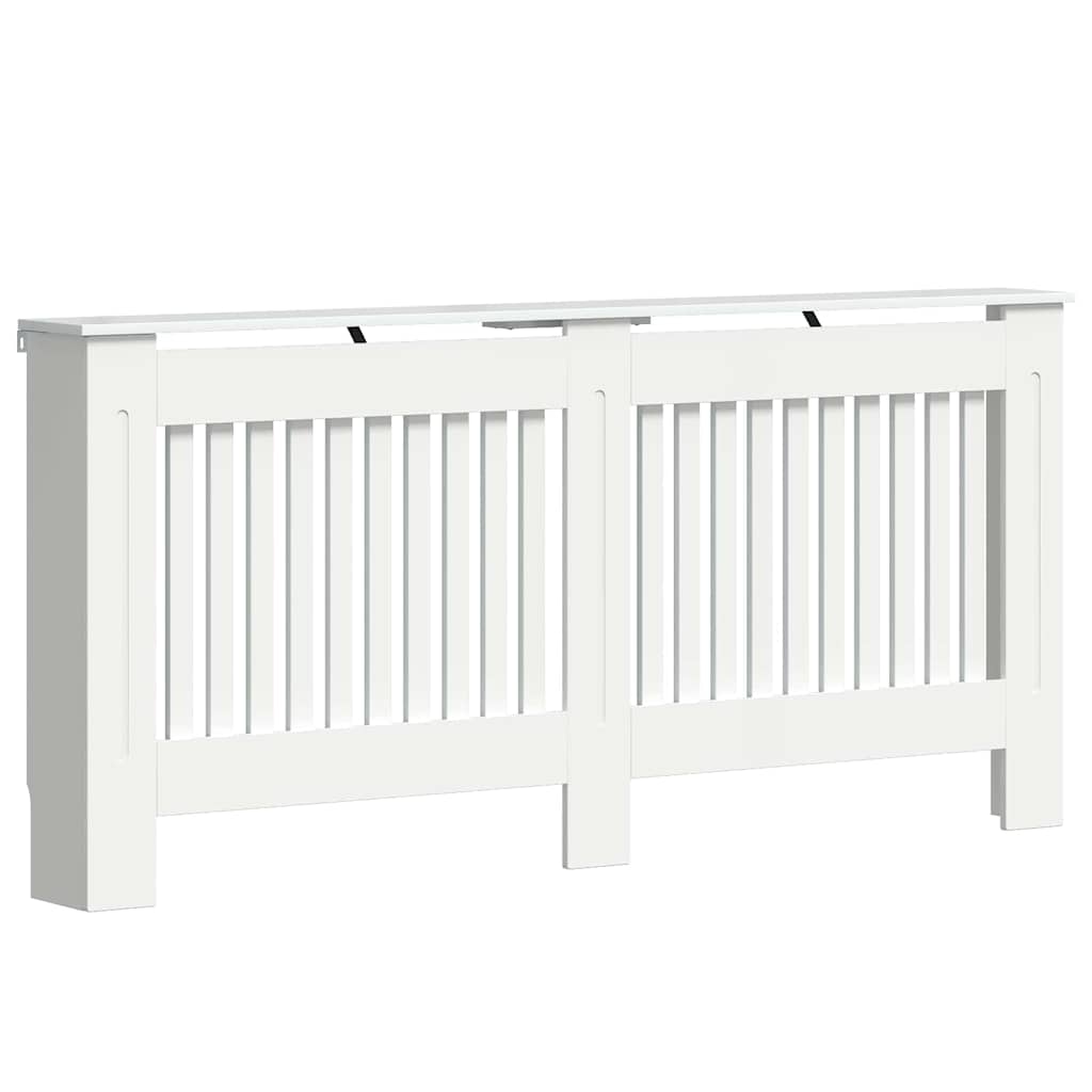 Radiatorcover Høj Gloss Hvid 172 X 19 X 81,5 Cm Konstrueret Træ