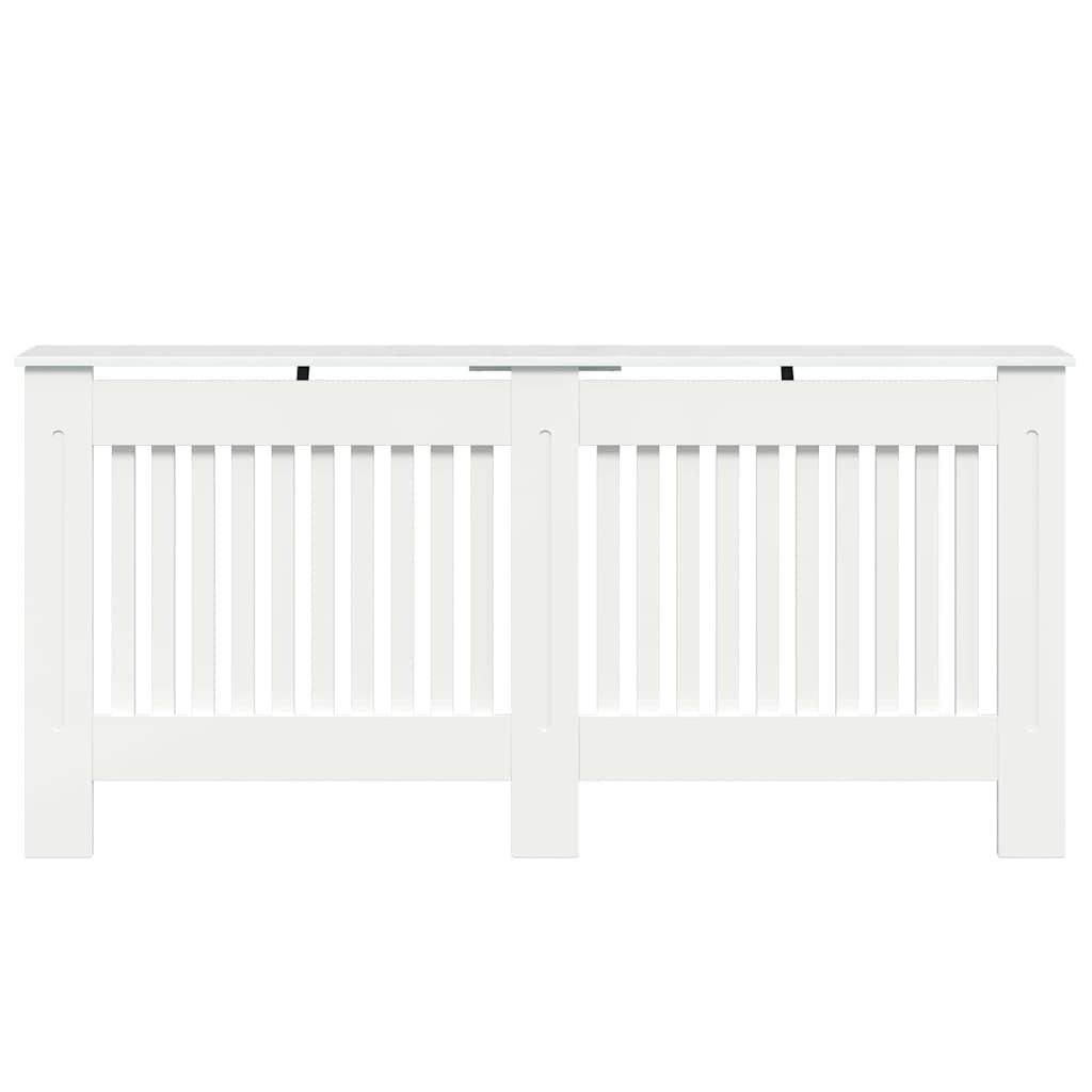 Radiatorcover Høj Gloss Hvid 172 X 19 X 81,5 Cm Konstrueret Træ