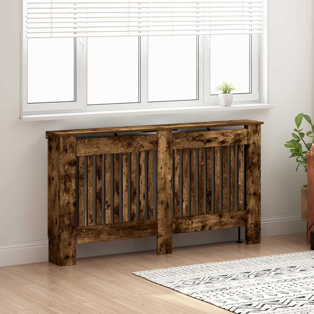 Radiatorcover Røget Eg 152 X 19 X 81,5 Cm Konstrueret Træ