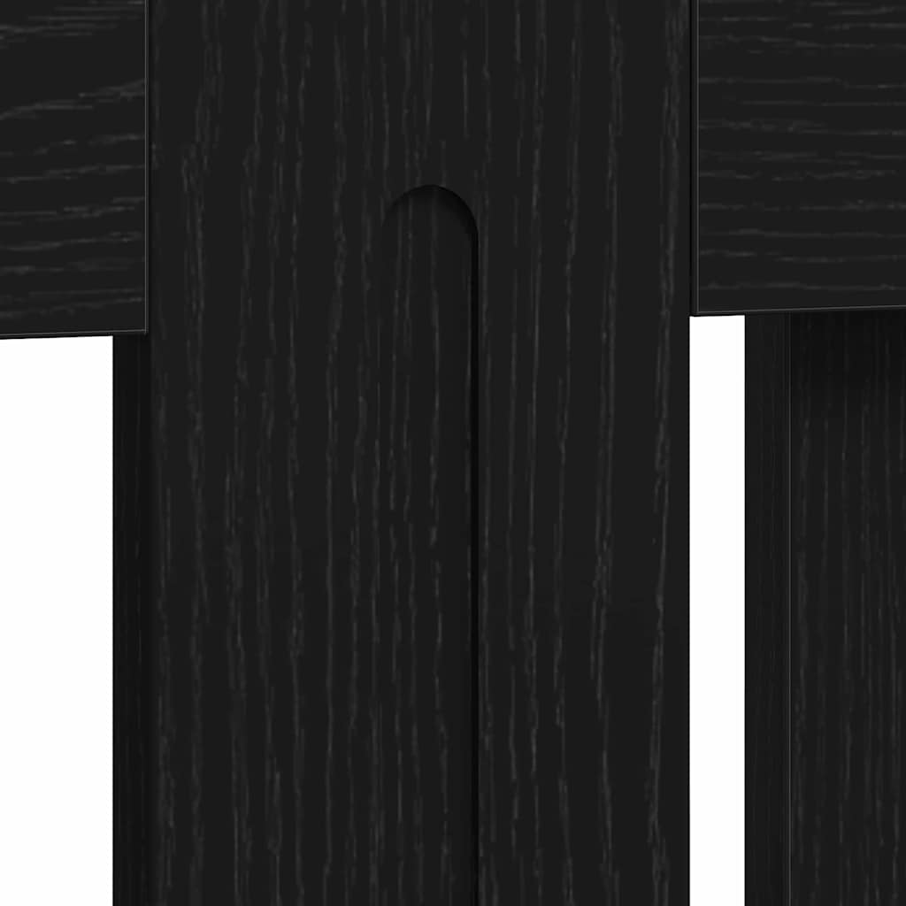 Radiatorcover Sort Eg 152 X 19 X 81,5 Cm Konstrueret Træ