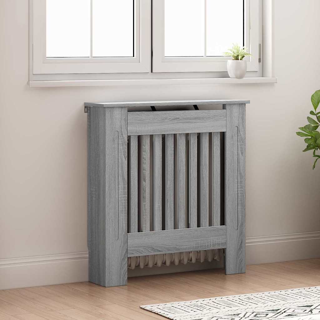 Radiatorcover Grå Sonoma 78 X 19 X 81,5 Cm Konstrueret Træ