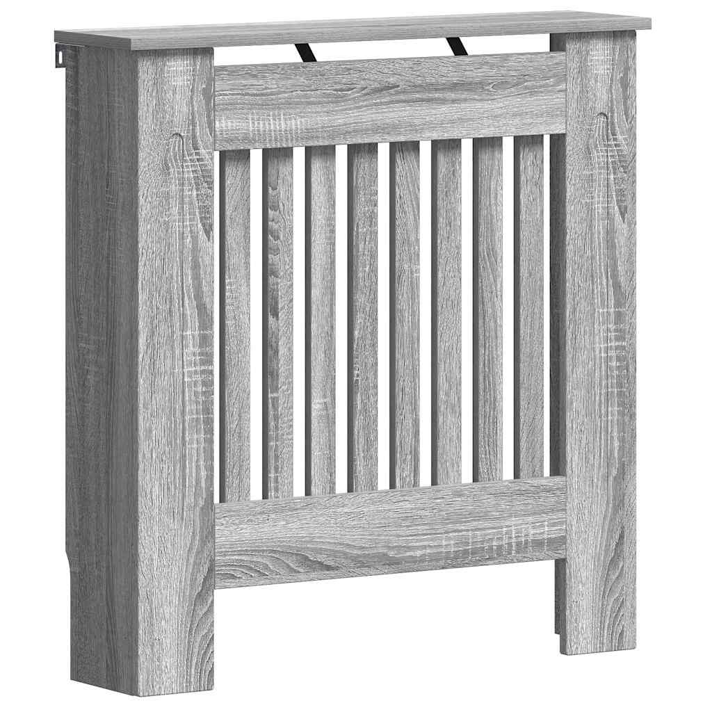 Radiatorcover Grå Sonoma 78 X 19 X 81,5 Cm Konstrueret Træ