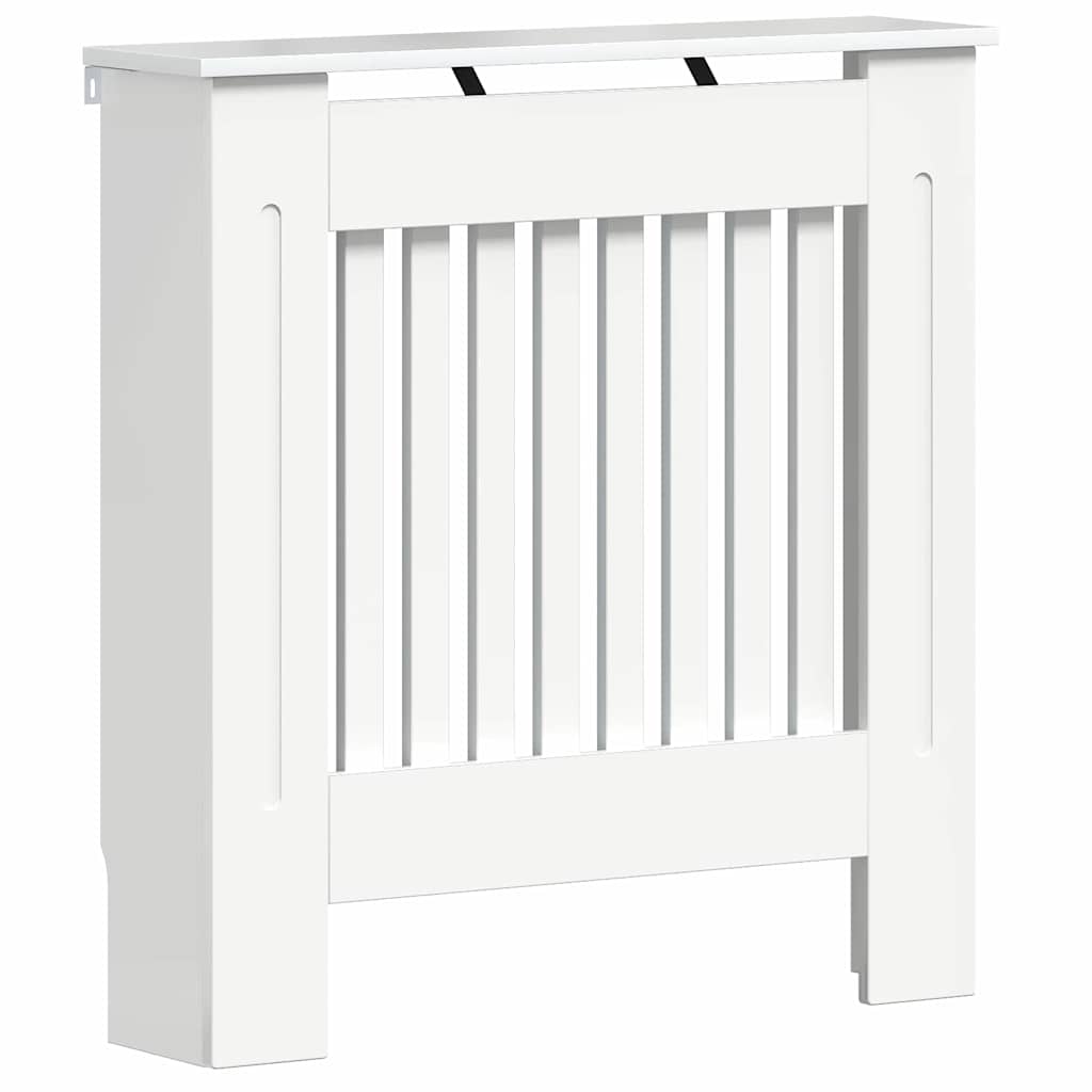 Radiatorcover Høj Gloss Hvid 78 X 19 X 81,5 Cm Konstrueret Træ