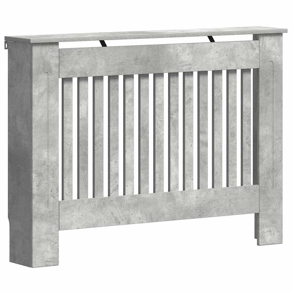 Radiatorcover Beton Grå 112 X 19 X 81,5 Cm Konstrueret Træ