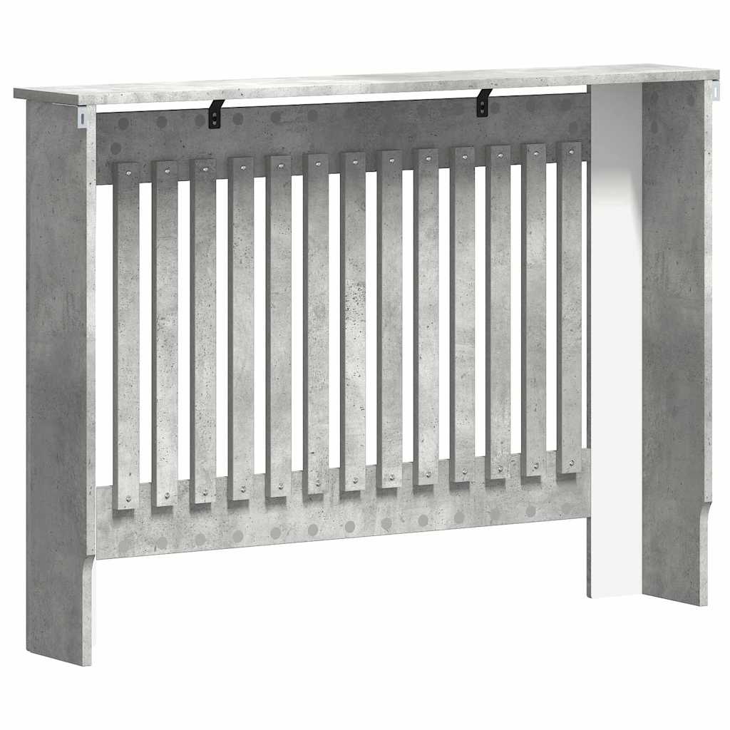 Radiatorcover Beton Grå 112 X 19 X 81,5 Cm Konstrueret Træ