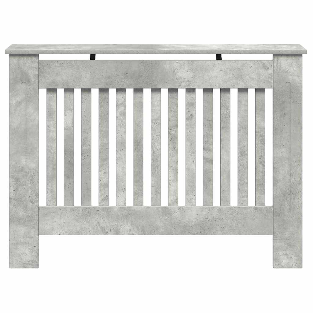 Radiatorcover Beton Grå 112 X 19 X 81,5 Cm Konstrueret Træ
