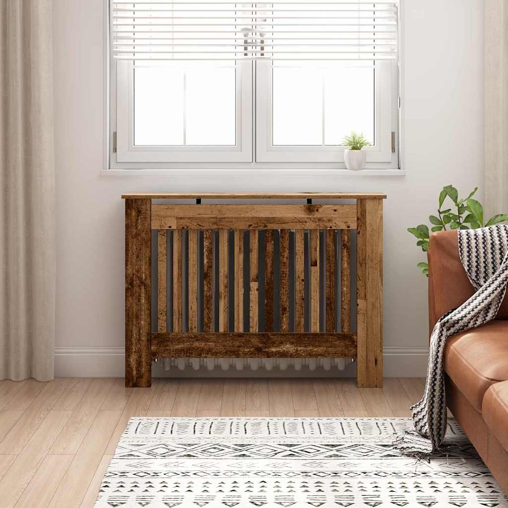 Radiatorcover Gammelt Træ 112 X 19 X 81,5 Cm Konstrueret Træ
