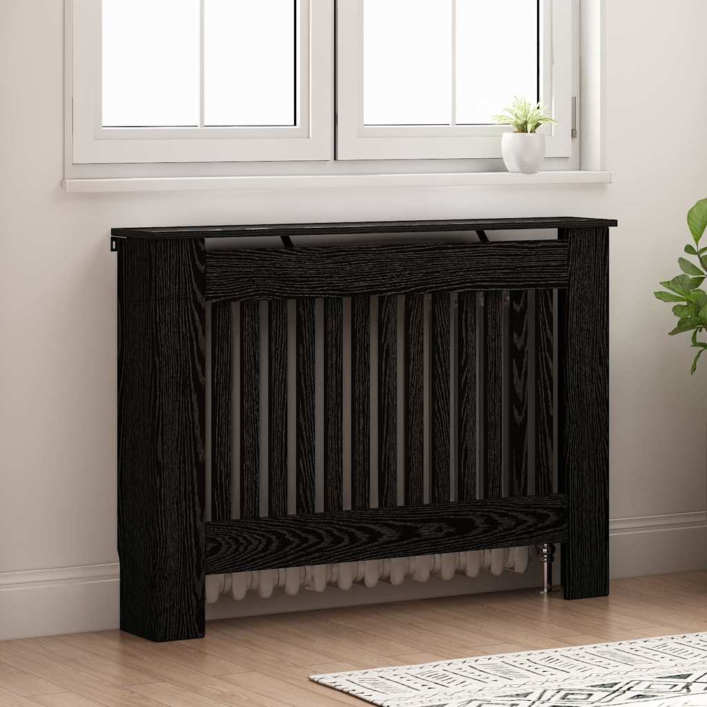 Radiatorcover Sort Eg 112 X 19 X 81,5 Cm Konstrueret Træ