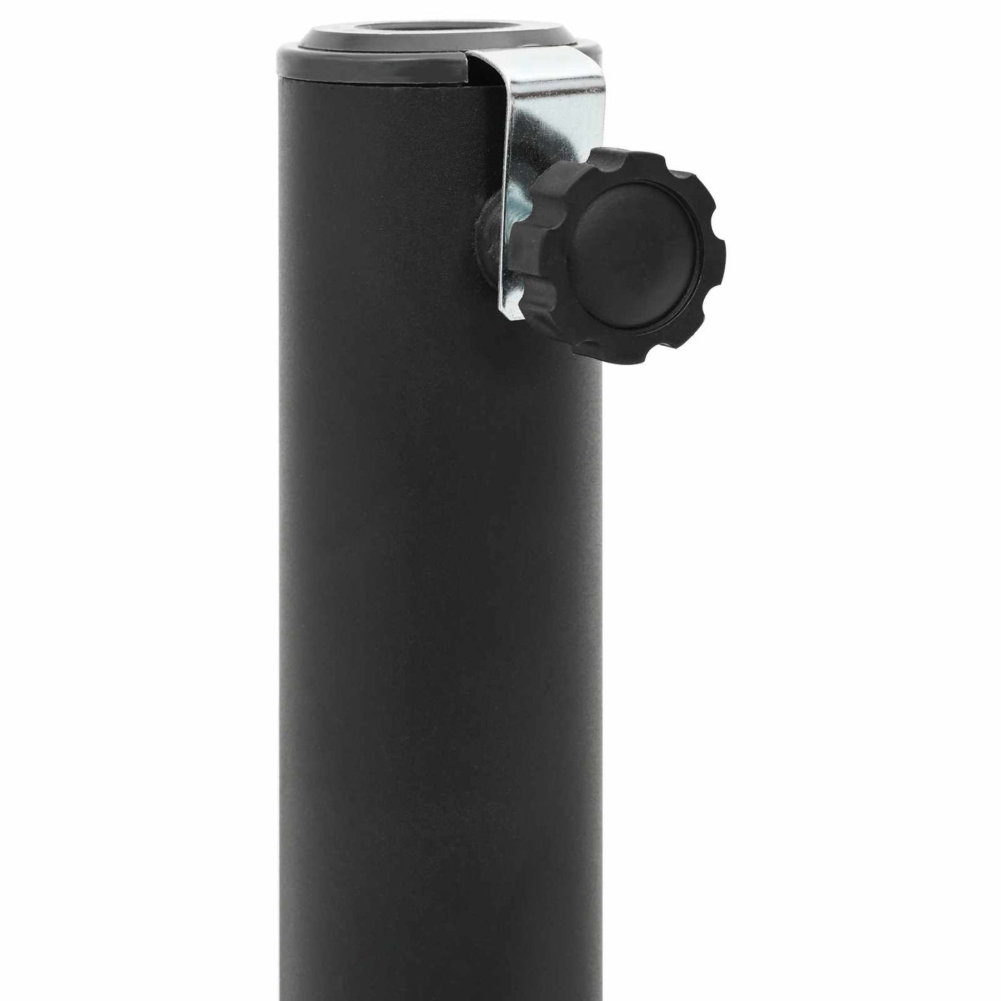 Parasol Base Krydsramme Sort Stål For 25–50 Mm Pole