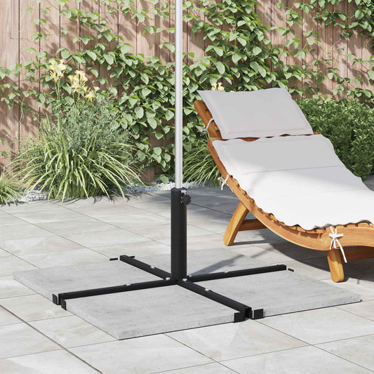 Parasol Base Krydsramme Sort Stål For 25–50 Mm Pole