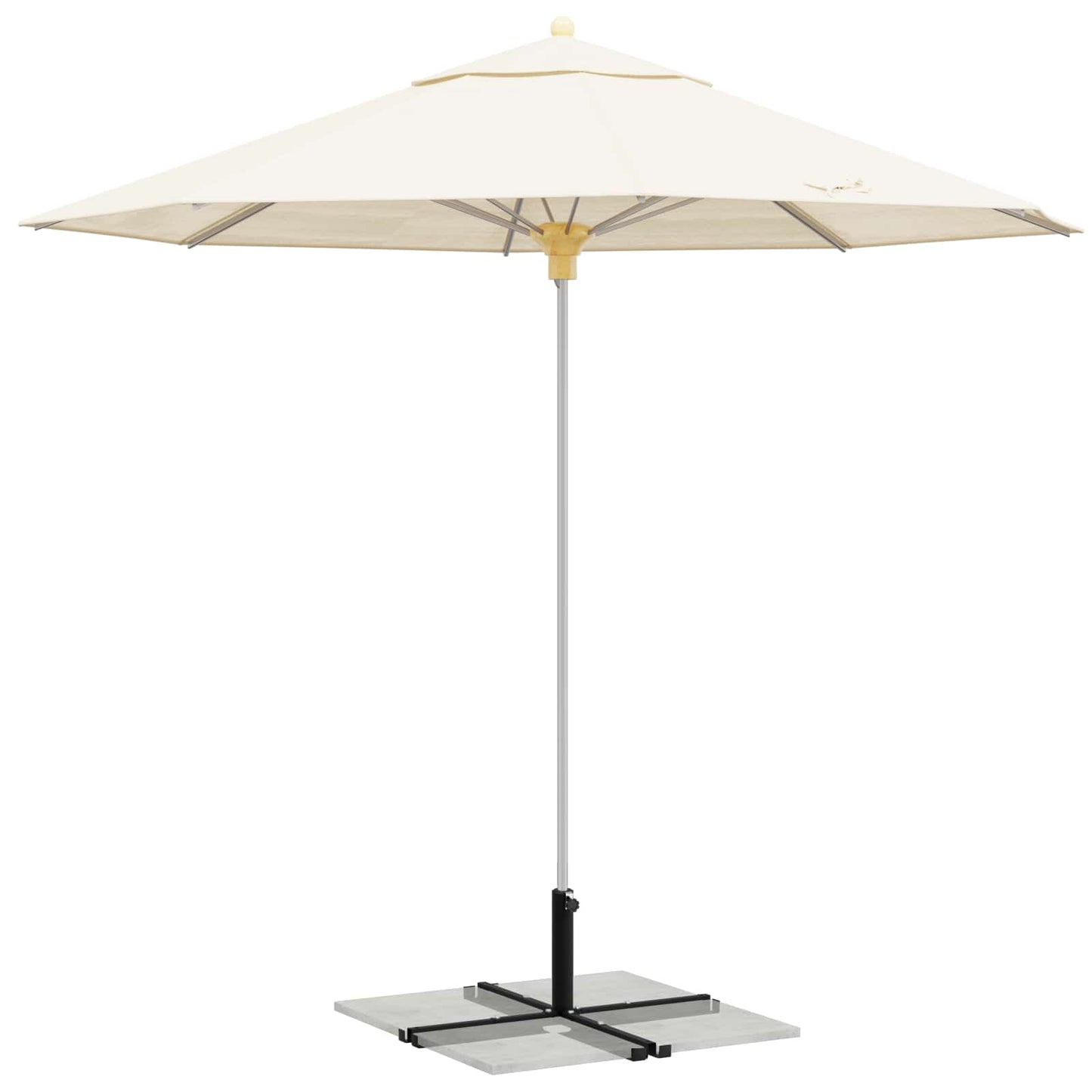 Parasol Base Krydsramme Sort Stål For 25–50 Mm Pole