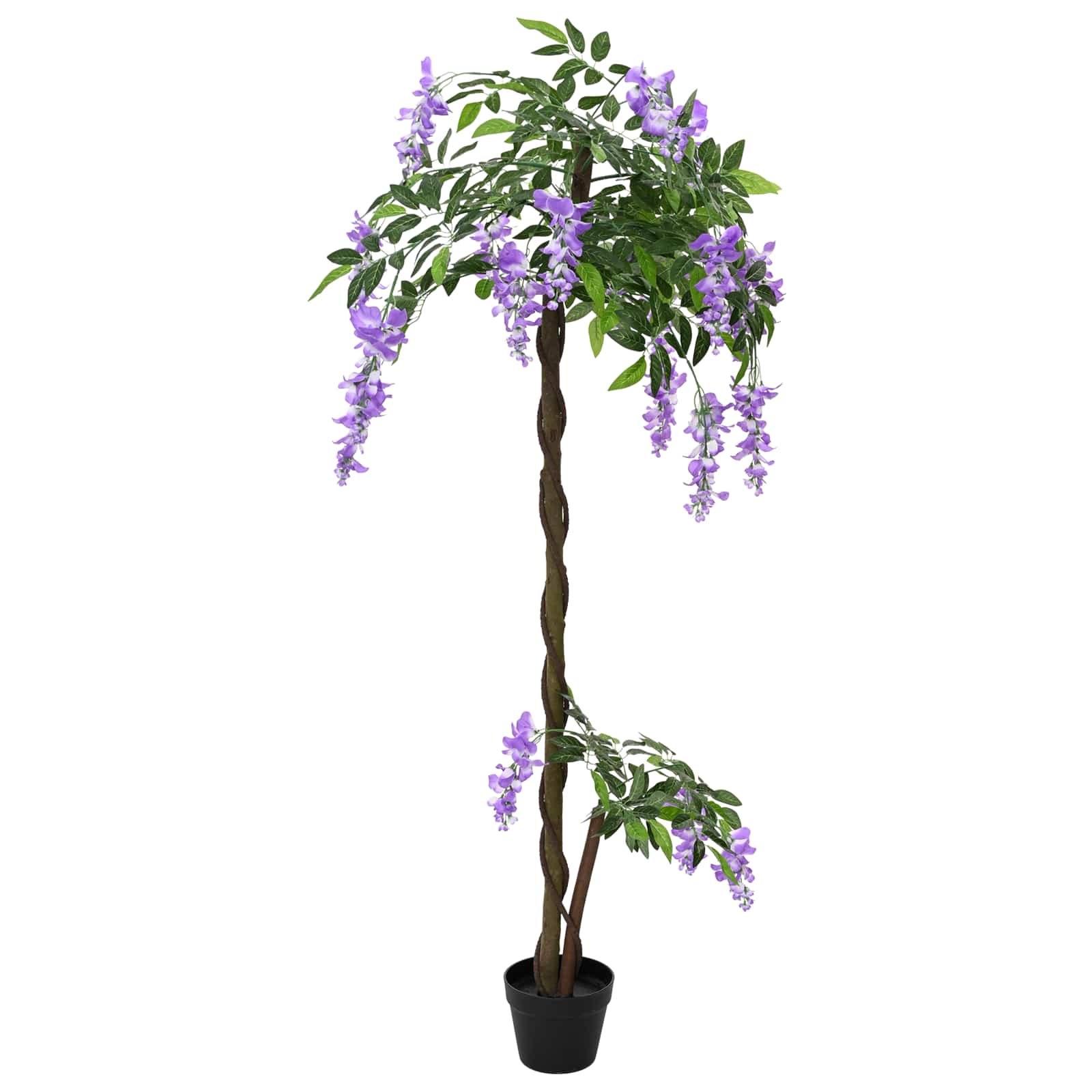 Kunstigt Bønneblomstetræ Lilla 80 X 18 X 160 Cm Stof Og Træ