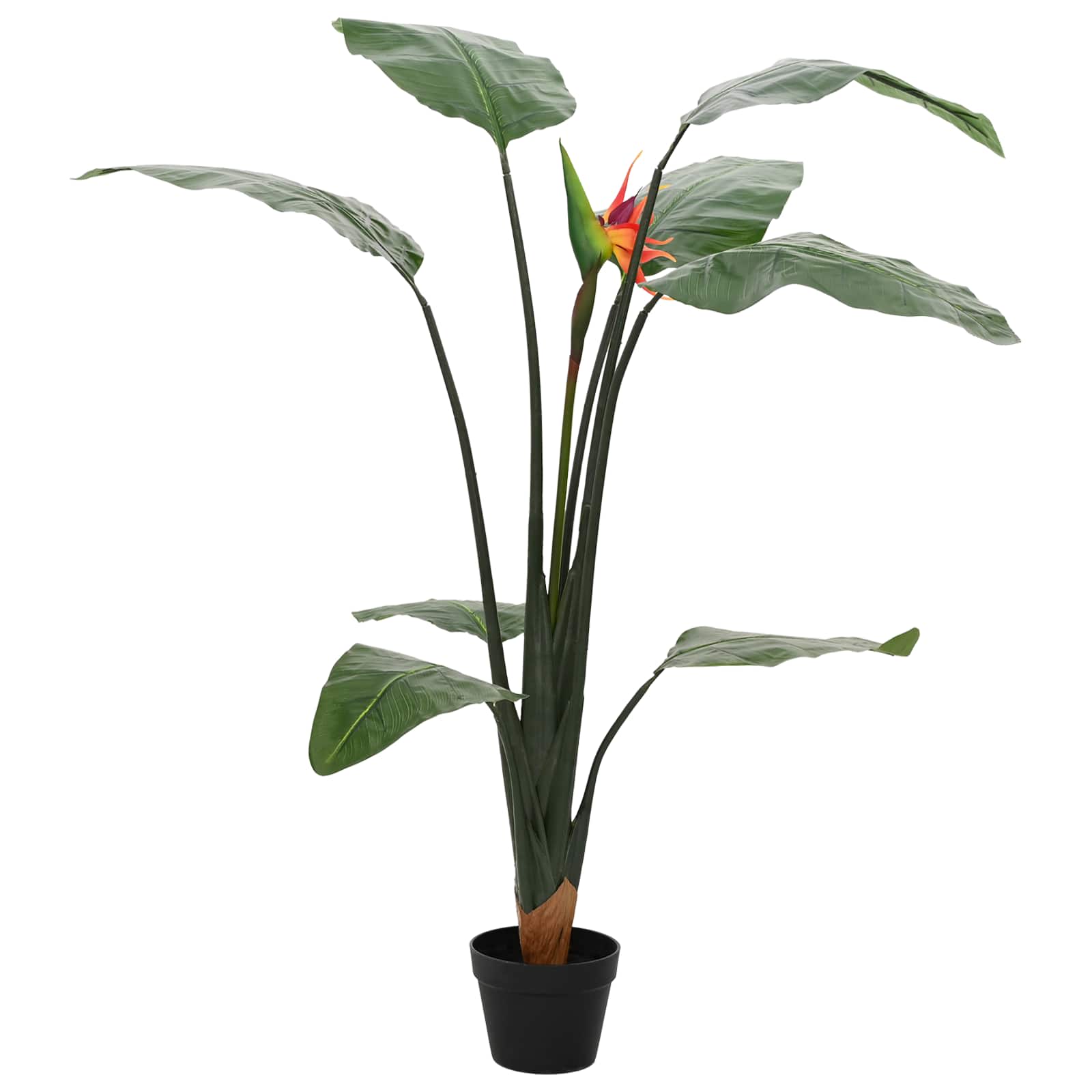 Kunstig Strelitzia Plante Grøn 70 X 18 X 155 Cm Stof Og Pe
