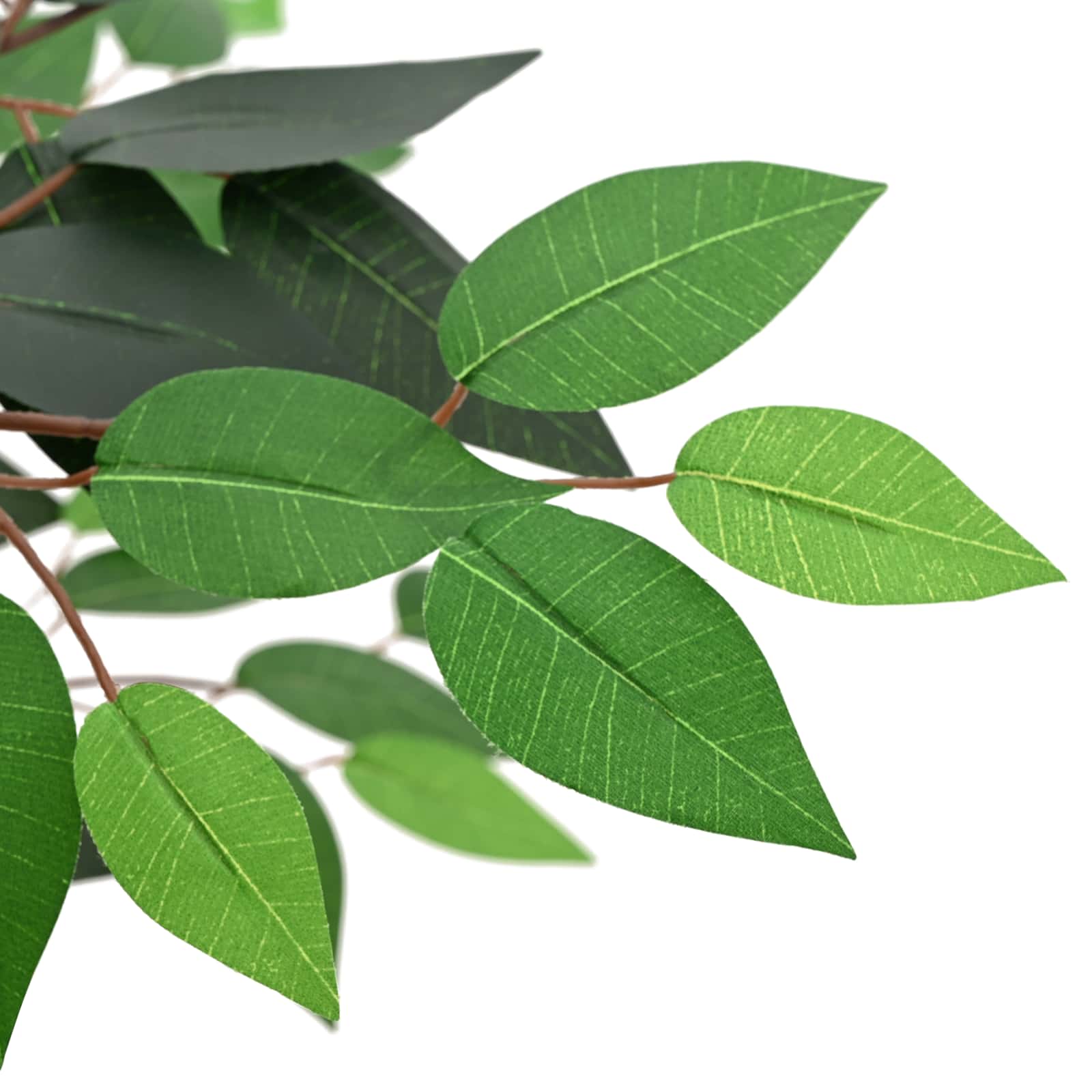 Kunstig Ficus Plante Grøn 90 X 16 X 110 Cm Stof Og Træ