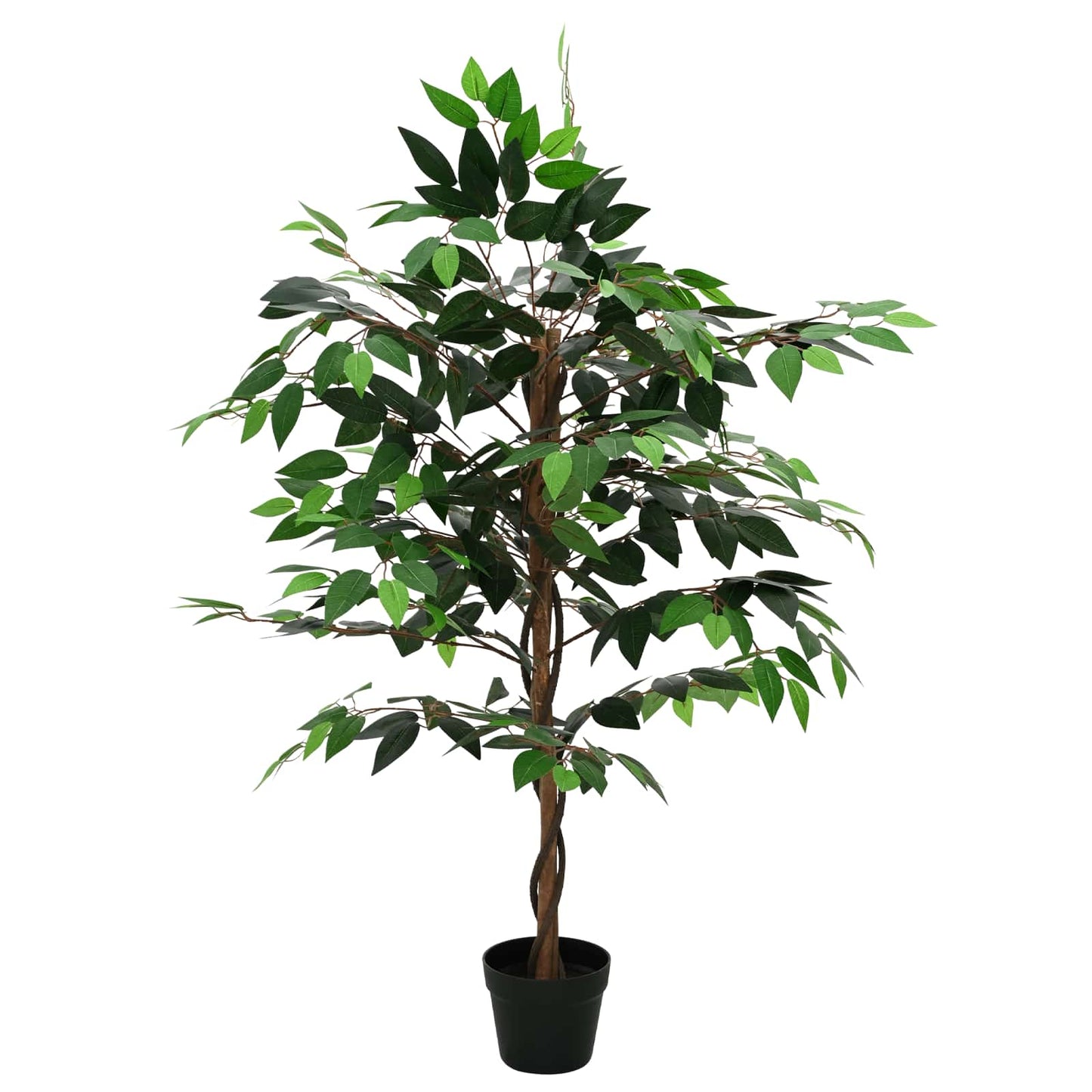 Kunstig Ficus Plante Grøn 90 X 16 X 110 Cm Stof Og Træ