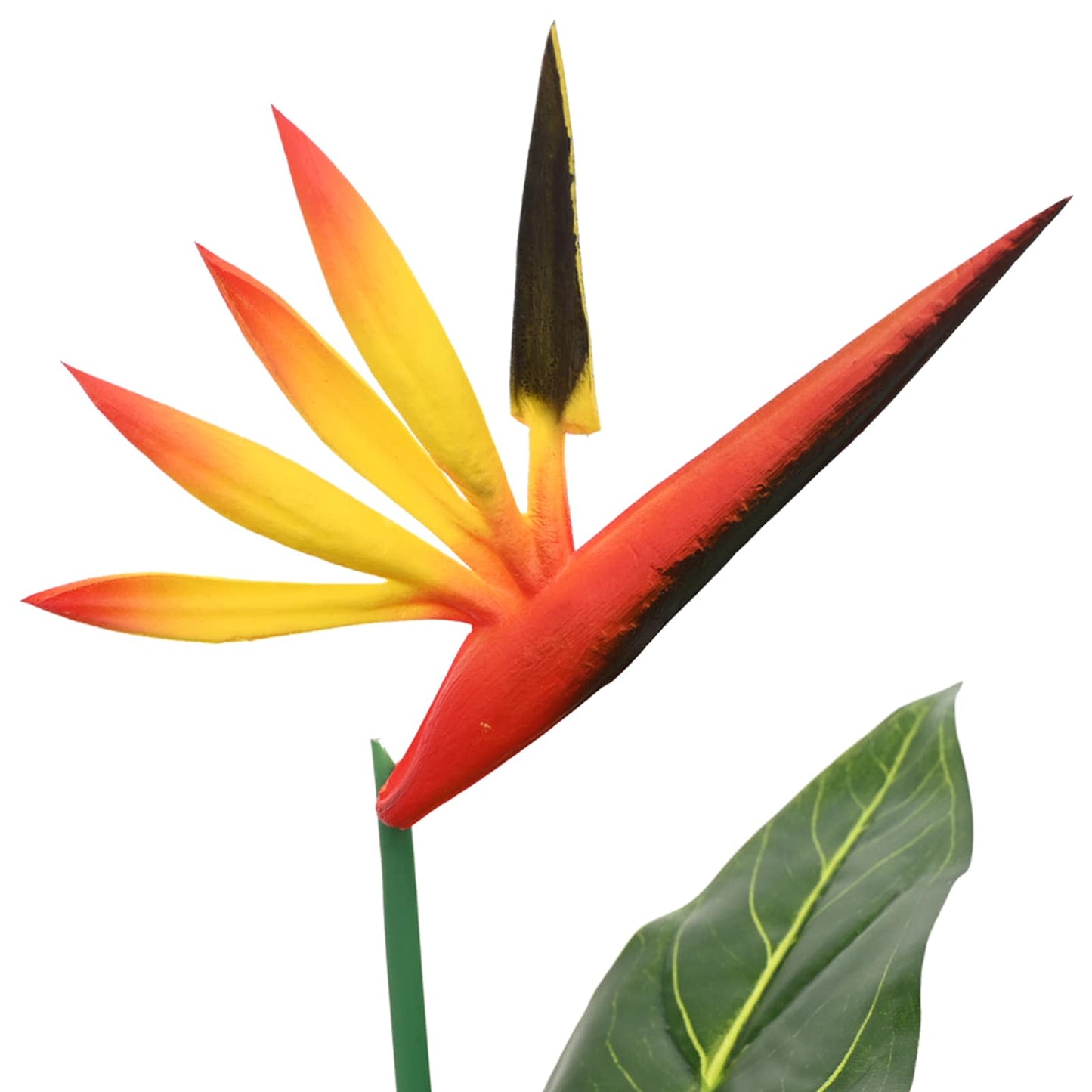 Kunstig Strelitzia Plante Grøn 65 X 13 X 55 Cm Stof, Pe Og Peva