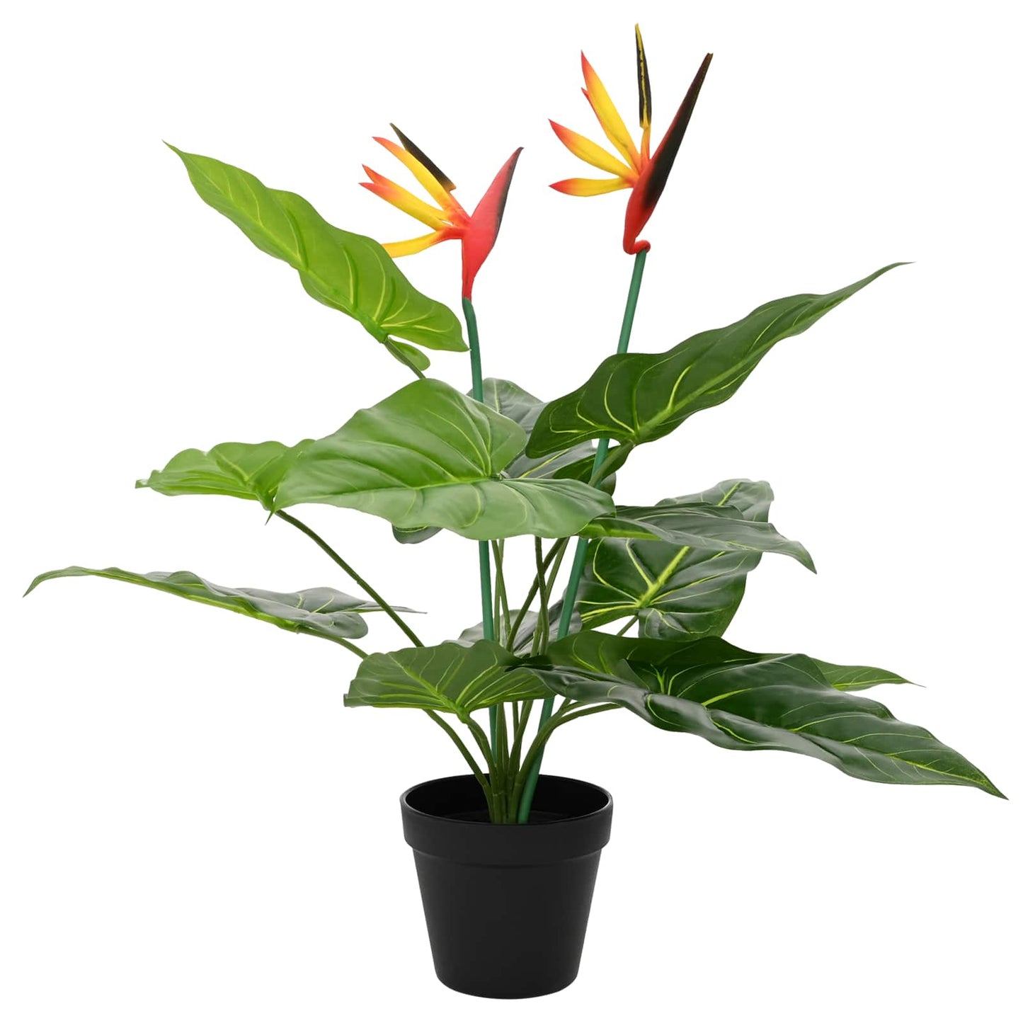 Kunstig Strelitzia Plante Grøn 65 X 13 X 55 Cm Stof, Pe Og Peva