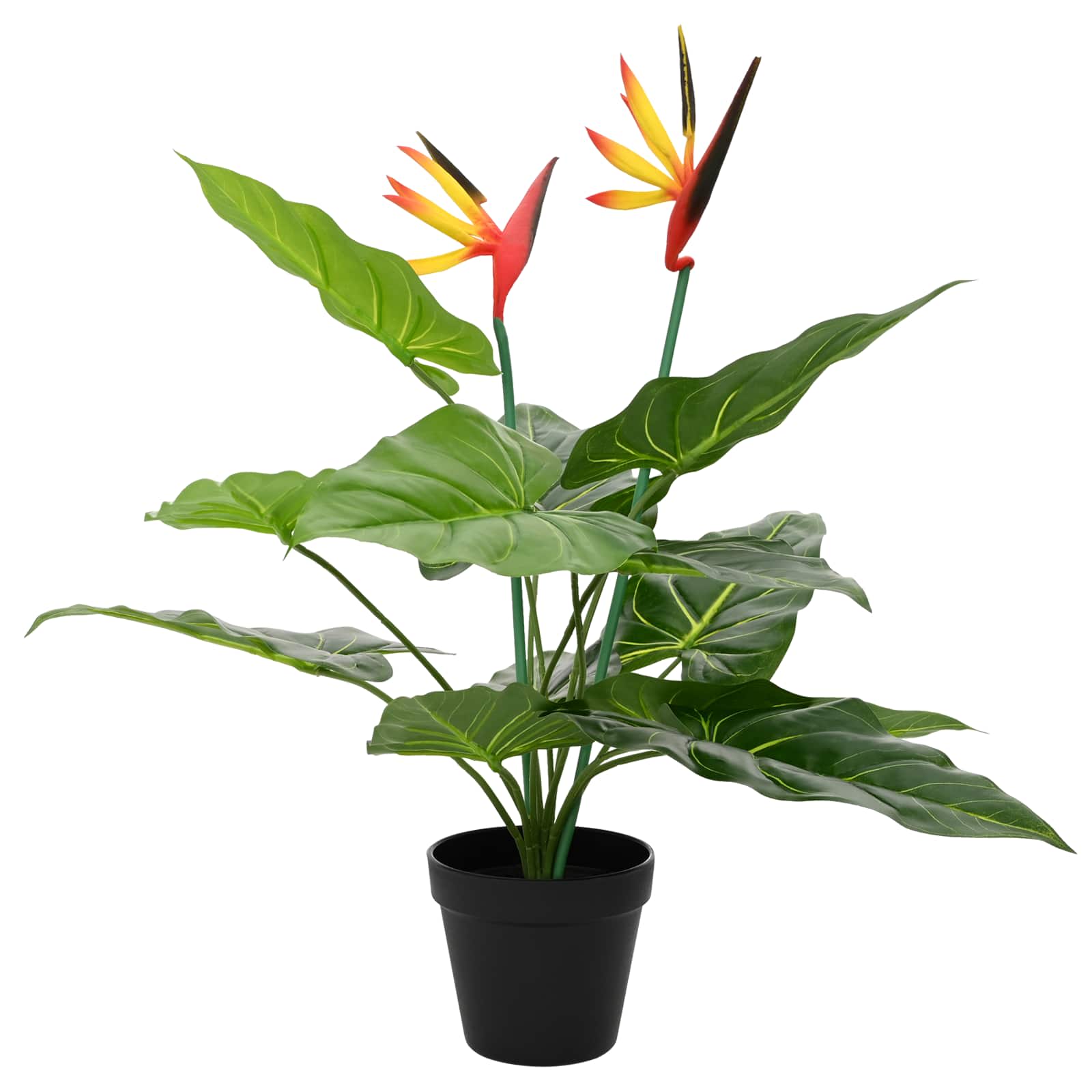 Kunstig Strelitzia Plante Grøn 65 X 13 X 55 Cm Stof, Pe Og Peva